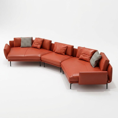 Paysage de vie Suite Design Moderne Canapé Canapé d'angle Canapé en forme de U Canapé en cuir Canapé