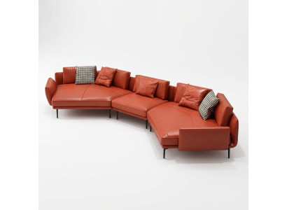 Paysage de vie Suite Design Moderne Canapé Canapé d'angle Canapé en forme de U Canapé en cuir Canapé