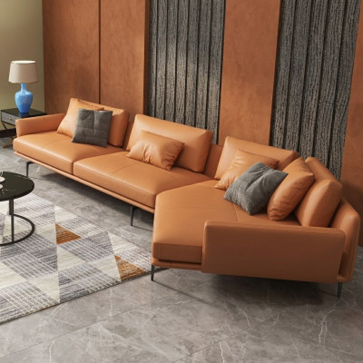 Canapé d'angle en forme de L en tissu Canapé de salon Suite Paysage Design Moderne Canapé trapézoïdal neuf
