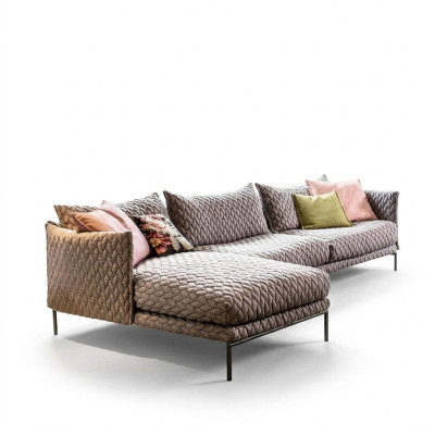 Canapé d'angle en L Canapé Canapé d'angle Salon Suite Design Moderne Canapé Tissu Textile neuf