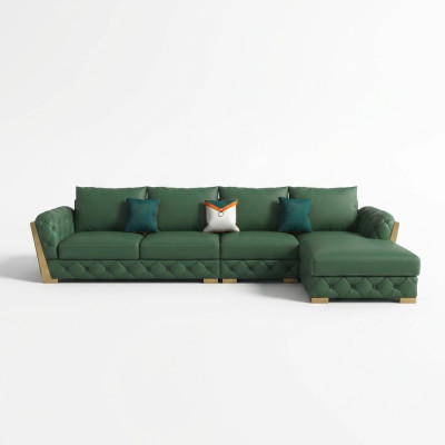 Canapé d'angle en L Design Moderne Canapés Cocuh Paysage de vie Canapé en cuir Sofa