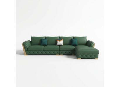 Canapé d'angle en L Design Moderne Canapés Cocuh Paysage de vie Canapé en cuir Sofa