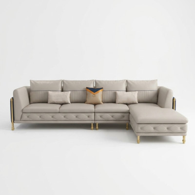 Luxueux salon Ensemble d'angle Canapé d'angle Canapé d'angle Canapé Rembourrage Canapé d'angle Canapé en cuir
