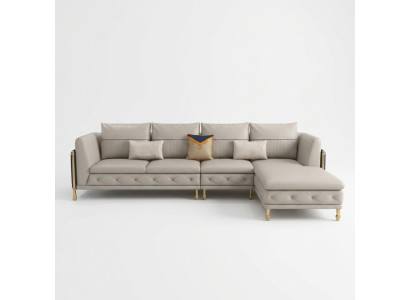 Luxueux salon Ensemble d'angle Canapé d'angle Canapé d'angle Canapé Rembourrage Canapé d'angle Canapé en cuir