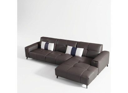 Design Esk Canapé d'angle en forme de L Moderne Canapés Canapé en cuir Canapé Siège Paysage vivant