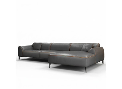 Paysage de vie Canapé Rembourrage Textile Cuir Tissu Siège Suite Coin Canapé d'angle Forme en L