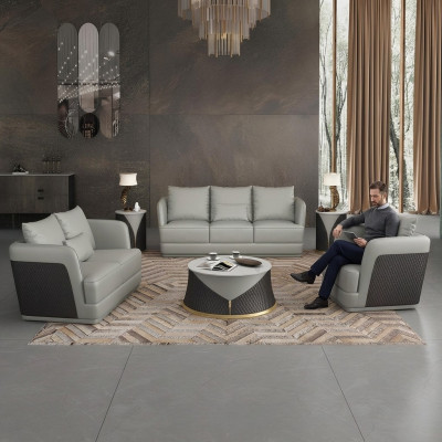 Set de canapé design Siège rembourré Canapé 321 ensembles Canapé en cuir Canapés rembourrés