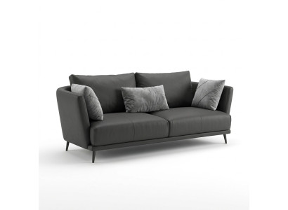 Canapé design trois places en cuir moderne Relax Club 3 places