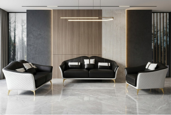 Conception Trois 3 places Canapé Couch Tapisserie Club Canapés Canapé Salon