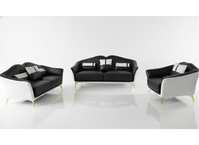 Conception Trois 3 places Canapé Couch Tapisserie Club Canapés Canapé Salon