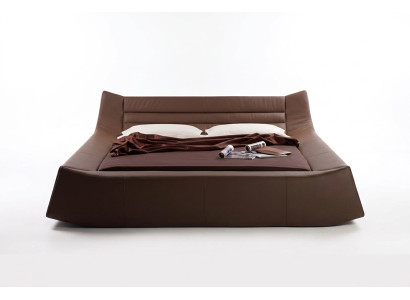 Revêtement de lit Design Luxe Lits Doubles d'hôtel Chambre de Repos en Cuir Tissu Moderne