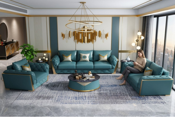 Canapé design trois places Canapé trois places Canapés Tissu de sofa Suite de canapés