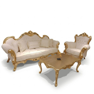 Canapé design Chesterfield 3 places Canapé Tissu neuf