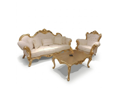 Canapé design Chesterfield 3 places Canapé Tissu neuf