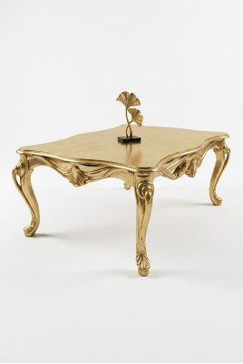 Table basse Tables Chesterfield Table Design Meubles de luxe en bois doré Salon neuf