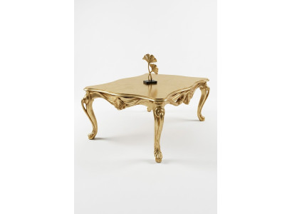 Table basse Tables Chesterfield Table Design Meubles de luxe en bois doré Salon neuf