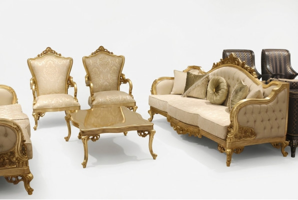 Ensemble de canapés 3 places 2 places Table basse Classique Textile Canapé complet Rembourrage neuf