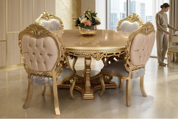 Suite 6 chaises ensemble Salle à manger Designer Chaise en bois Style antique Chaises de luxe nouvelles