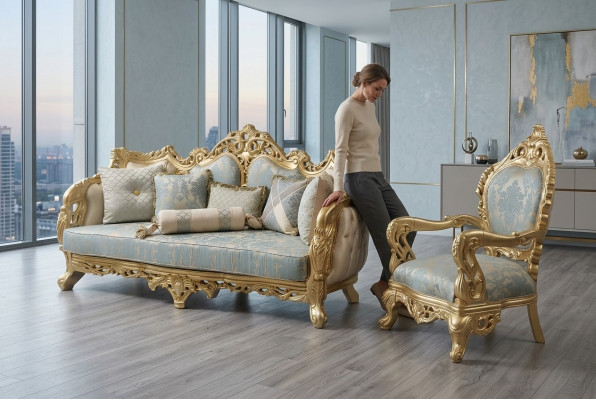 Ensemble de canapés classiques 3+3+Fauteuil relax Chesterfield Fauteuil canapé mobilier nouveau