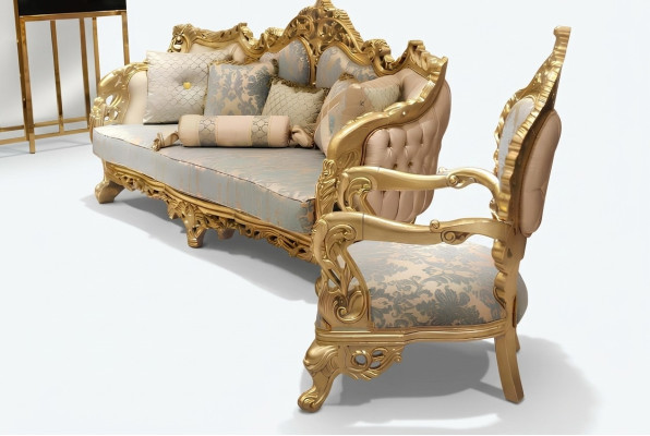 Ensemble de canapés 3+1 Fauteuil Chesterfield Fauteuil Relax Meubles