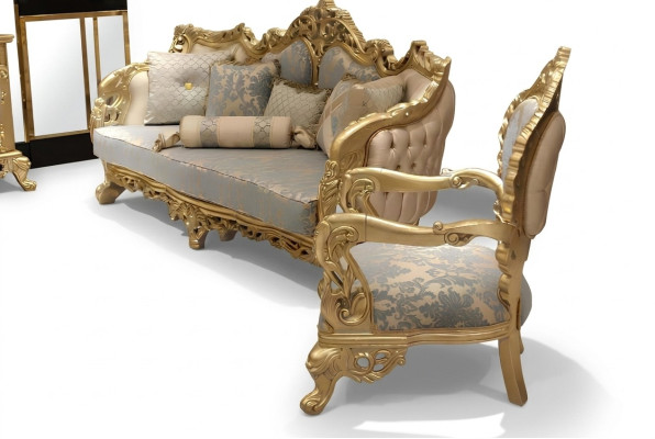 Ensemble de canapés 3+3 places Chesterfield 2x Canapé, 2 Fauteuils classiques relaxants 2 pièces. Meubles