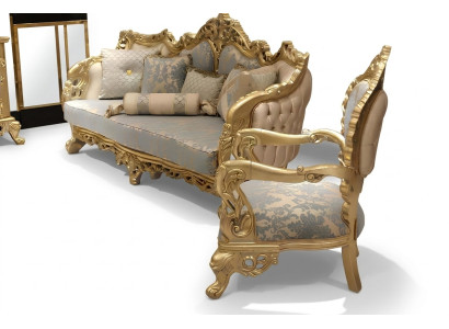 Ensemble de canapés 3+3 places Chesterfield 2x Canapé, 2 Fauteuils classiques relaxants 2 pièces. Meubles