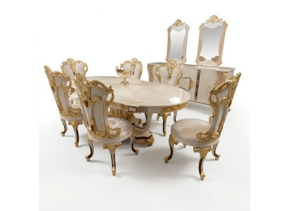 Ensemble de salle à manger ensemble de chaises de luxe 6x ensemble de chaises de salle à manger suite fauteuils enfilade