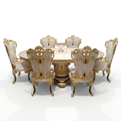 Suite Salle à manger Chaise Ensemble 6 chaises Groupe de meubles de luxe Fauteuil Ensemble de sièges