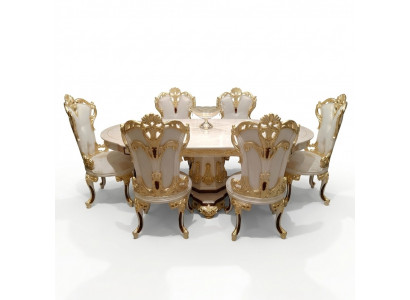 Suite Salle à manger Chaise Ensemble 6 chaises Groupe de meubles de luxe Fauteuil Ensemble de sièges