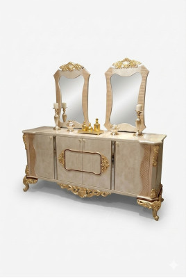Commode Miroir Bois Mobilier Buffet Commode Armoire Mobilier de luxe Bois neuf