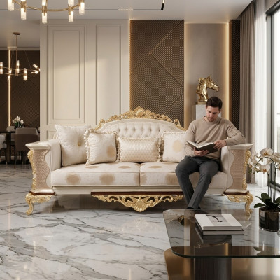 Canapé design trois places Canapés trois places tissu Chesterfield Canapé trois places tissu neuf