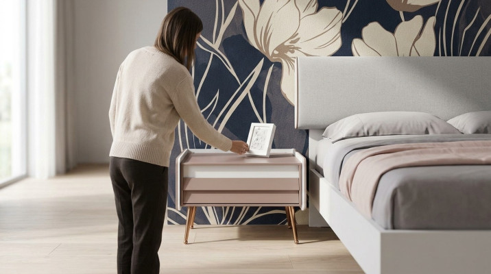 Table de chevet design Console Latérale Chambre de luxe Consoles Tables Bois