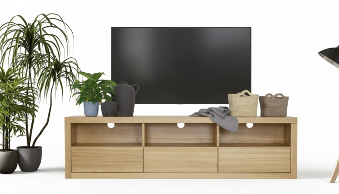 Meuble TV design, buffet TV, commode, étagère basse, planche de luxe pour salon, armoire.