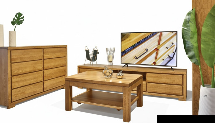Table d'appoint Table basse Bois massif Meubles en chêne 120x80cm Tables neuves