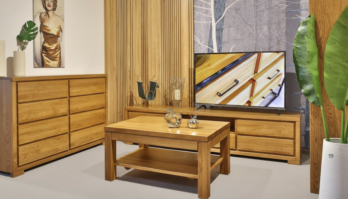 Salle de séjour Ensemble de meubles en bois Commode robuste Buffet Table basse Meuble TV Ensemble de 3 pièces. Nouveau