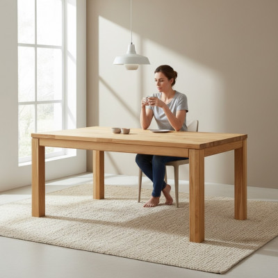 Table à manger Tables en bois Salle à manger Table 160x90 en bois massif Tables à manger en bois massif