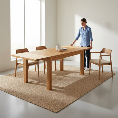 Table à manger Tables en bois Table de salle à manger en bois massif 160x90cm Tables à manger en bois massif