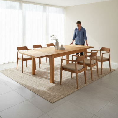 Table Table à manger Meubles massifs Salle à manger 140x90cm Bois véritable Bois massif Nouvelles Tables