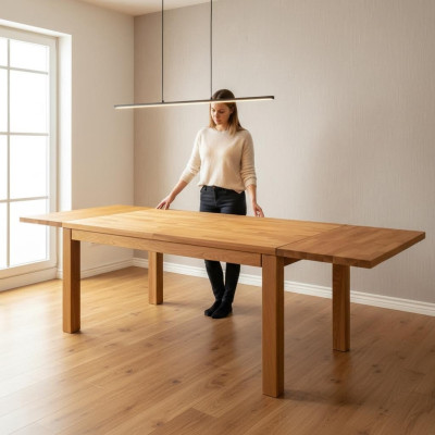 Salle à manger Table de réunion en bois massif fait main - Table à manger