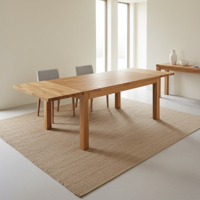 Salle à manger Table à manger Tables massives Mobilier Table 140x90cm Bois massif en bois véritable nouveau