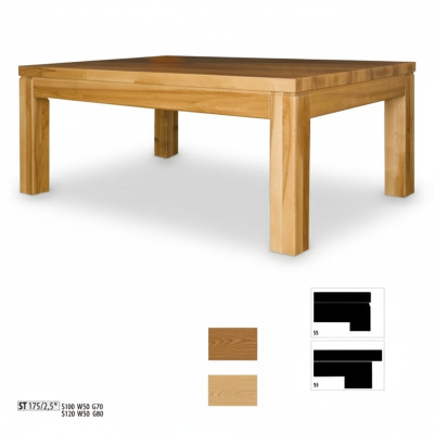 Table d'appoint Table basse Bois massif Chêne Meubles massifs 100x70 cm nouvelles Tables