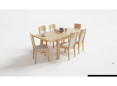 Table de conférence en bois massif Salle à manger Table en bois véritable Hêtre Table à manger