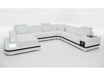 Canapé en cuir design Canapé en cuir moderne Canapé d'angle en tissu Canapé paysage vivant