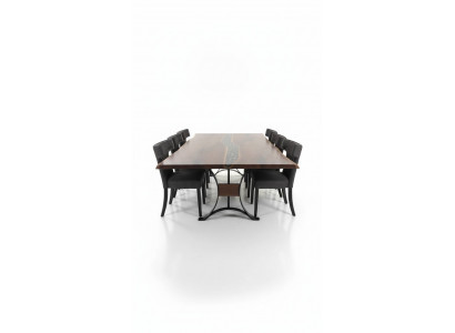Table Table à manger Tables résine époxy cascade époxy Bois massif Meubles