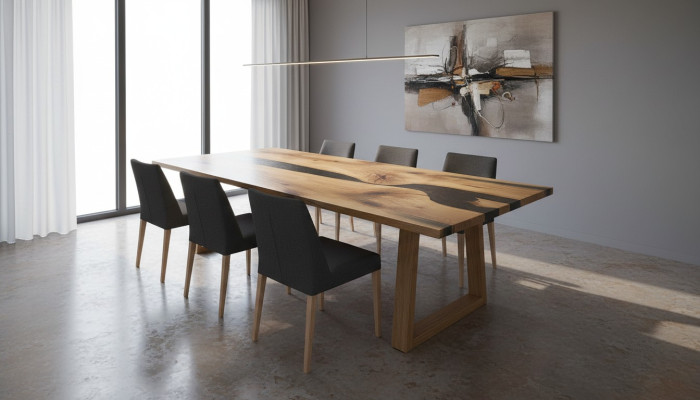 Table de réunion Table à manger Table de designer fait main Contemporaine