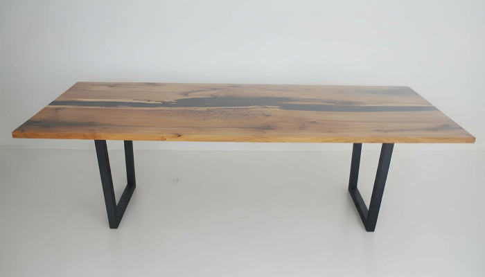 Table à manger Table en bois Table de salle à manger Salon Table 220x90 Tables à manger en bois massif