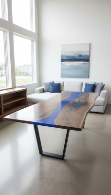 Table à manger en bois véritable de rivière en bois de mer 260x100 tables