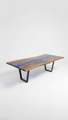Table à manger en bois véritable de rivière en bois de mer 260x100 tables