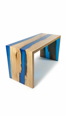 Table à manger Table de cuisine Table de cuisine Tables modernes Cascade rivière Mobilier en résine époxy nouveau