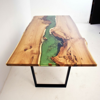 Table à manger Eau de mer Rivière Bois massif Table de rivière 200x90 Tables
